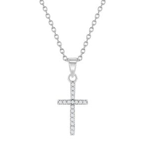 Sparkling Sterling Silver Cross Pendant: Elegant and Timeless