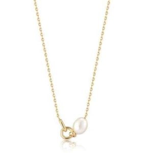 Gold-Plated Rope Chain: Luxurious, Adjustable, Adorned with Pearls