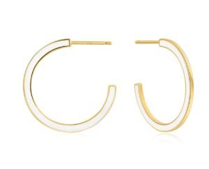 Stunning Gold-Plated Sterling Silver Hoop Earrings: Elegance Redefined