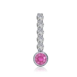Stunning Silver Lafonn Charm: A Symbol of Love with Simulated Diamond's Color