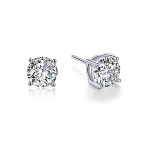 Exquisite Emerald Cut: Lab-Grown Diamonds in Sterling Silver
