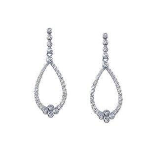 Timeless Sterling Silver Earrings: A Luxurious Touch of Simulated Diamonds