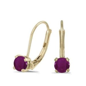 Stunning 14kt Gold & Ruby Earrings: Perfect July Birthday Gift