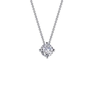 Luxurious Platinum-Bonded Necklace with 1.50ct Diamond Solitaire