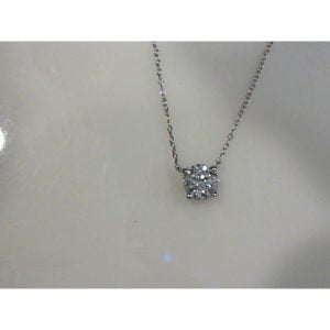 Timeless Elegance: Sterling Silver Pendant with Brilliant Simulated Diamond
