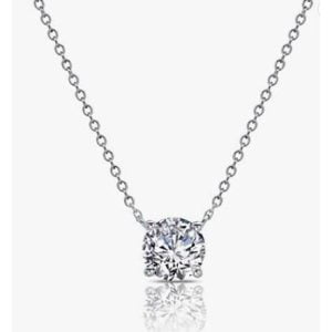 Luxurious Lafonn Diamond Pendant: Elegance in Sterling Silver Platinum