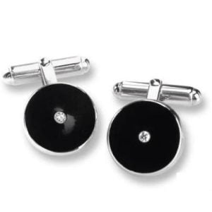 Elegant Sterling Silver Cuff Links: A Touch of Sapphire Luxury
