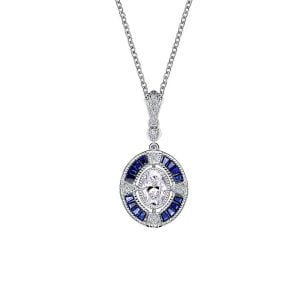 Dazzling 3 Carat Diamond Sterling Silver Necklace