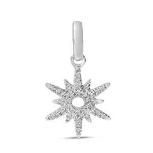 Dazzling Diamond Cross Pendant: Luxury in 14kt White Gold