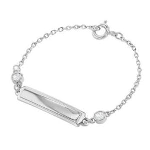 Sparkling Sterling Silver Bracelet for Toddlers - A Delicate Touch of Elegance