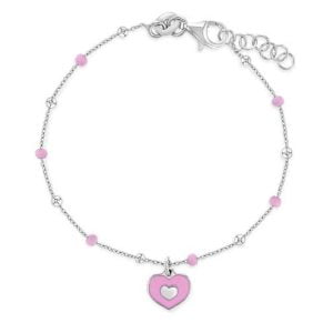 Charming Sterling Silver Heart Bracelet - Perfect for Little Ones!