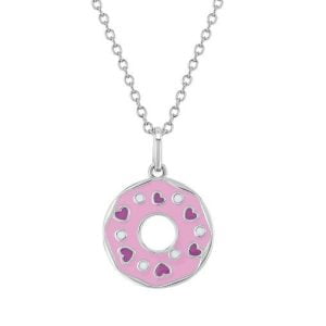 Exquisite Sterling Silver Doughnut Pendant: A Unique Blend of Elegance and Whimsy