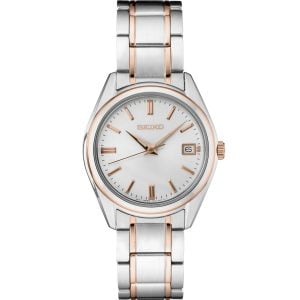 Sleek Stainless & Rose Tone Bracelet Watch: A Sophisticated Choice