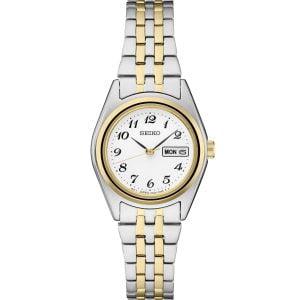 Classic Ladies' Two-Tone Seiko Watch with Day and Date Display