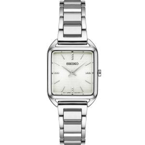 Timeless Seiko Ladies Watch: White Dial, Fancy Markers, Golden Bracelet