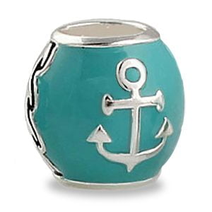 Stunning Sterling Silver Turquoise Anchor Bead: A Jewel to Cherish