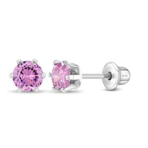Sparkling Pink CZ Stones: Glamour in Sterling Silver