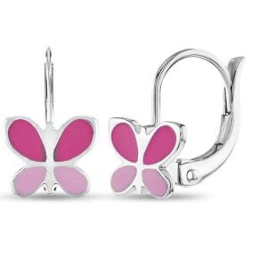 Elegant Sterling Silver Butterfly Earrings: Sparkle with Style