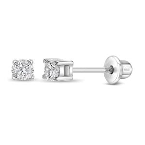 Sterling Silver CZ Studs: Sparkling Earrings for Men
