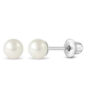 Elegant Cultured Pearl Stud Earrings for Men