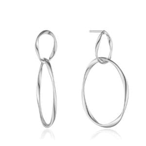 Sparkling Sterling Silver Swirl Earrings: A Unique Touch of Elegance