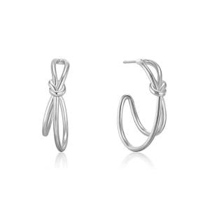Elegant Sterling Silver Knot Stud Hoop Earrings: Perfect for Any Occasion