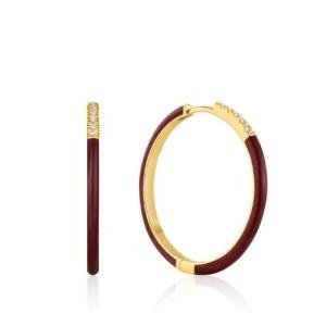 Glamorous Gold-Plated Sterling Silver Hoop Earrings: A Touch of Elegance