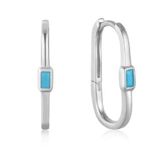 Stunning Sterling Silver Turquoise Hoop Earrings: Elevate Your Style