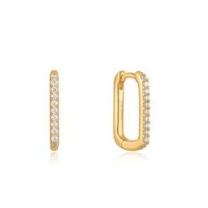 Sparkling Cubic Zirconia: Gleaming Oval Huggie Hoop Earrings for the Modern Woman