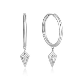 Sparkling Sterling Silver Huggie Hoop Earrings: Dazzling Touch for Men