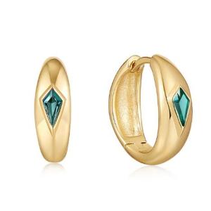 Stunning Sterling Silver Earrings: A Touch of Gold and Teal Sparkle
