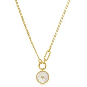 Elegant Gold-Plated Eclipse Pendant: A Touch of Luxury