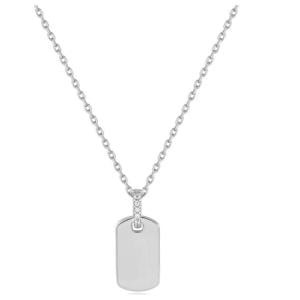 Sterling Silver Dangle Tag: A Glamorous Necklace Chain for Men