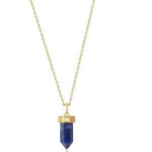 Gold-Plated Lapis Pendant: Luxury in Every Detail