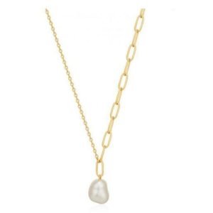 Stunning Gold Ropes Chains: Sterling Silver Necklace with Pearl Dangles