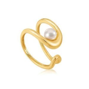 Elegant Gold-Plated Pearl Ring: A Touch of Luxury