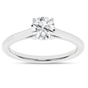 14kt white gold Lab Grown IGI certified solitare engagemnt ring D tw 0.75cts VS, G/H Give Cert