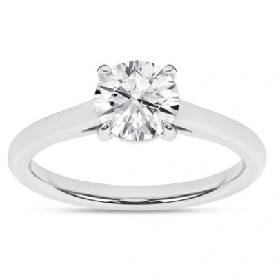 14kt white gold IGI certified Lab Grown Diamond Solitare Eng ring tw 1.52cts VS, G/H Give Cert
