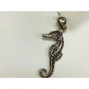 A charming seahorse pendant made from sterling silver, perfect for ocean-loving jewelry enthusiasts and for enhancing nautical-themed accessories.