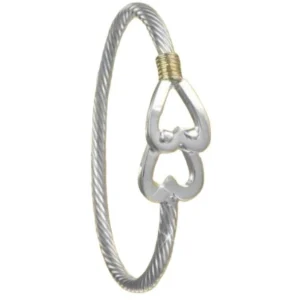 A stunning size 8 Wildwood Destination bracelet made of 5mm 14KT yellow gold and sterling silver wrap design