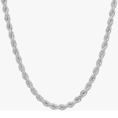 diamond cut rope chain v.