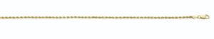 10kt yellow gold solid diamond cut 1.5mm rope chain with claw catch 18"