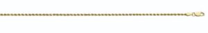 10kt yellow gold solid diamond cut 1.9mm rope chain 20"