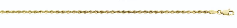 l .jpg 10kt yellow gold solid 3.00mm diamond cut rope chain with claw catch closure 20"