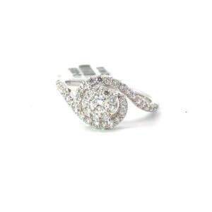 14 KT W/G DIAMOND ENGAGEMENT RING