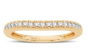 14kt yellow gold diamond contour band D tw 0.17cts SI1, G