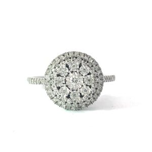 14kt diamond illusion halo cluster engagement ring tw 0.25cts SI, H/I color