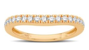 14kt yellow gold diamond contour band D tw 0.33cts SI1, G