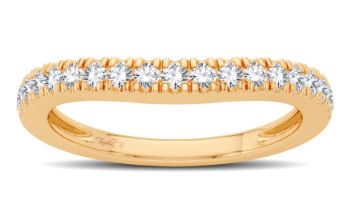 14kt yellow gold diamond contour band D tw 0.33cts SI1, G
