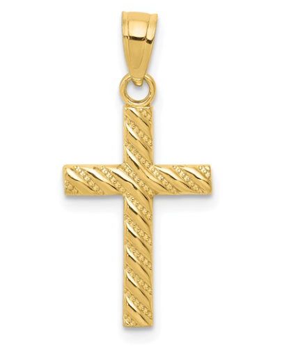 C .png 10kt y/g cross with texture